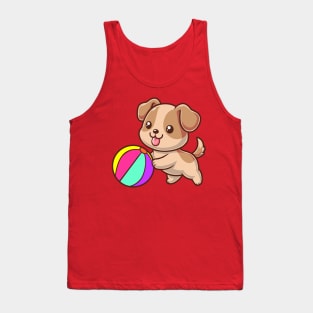 Puppies playing ball Tank Top